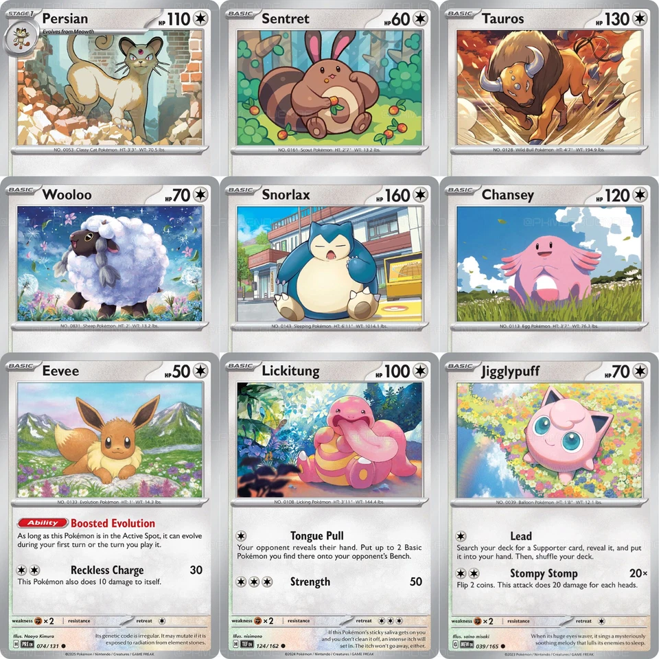 Pokemon Karten Sammlung 🎁10 Stück 🇩🇪Deutsch 🤍Typ Farblos Geschenk 50-100