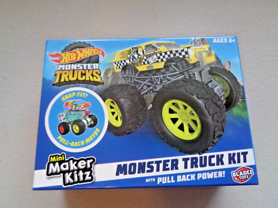 HotWheels MONSTER TRUCK Mini Maker Kitz Truck Kit Pull Back Power Größe 3ins NEU