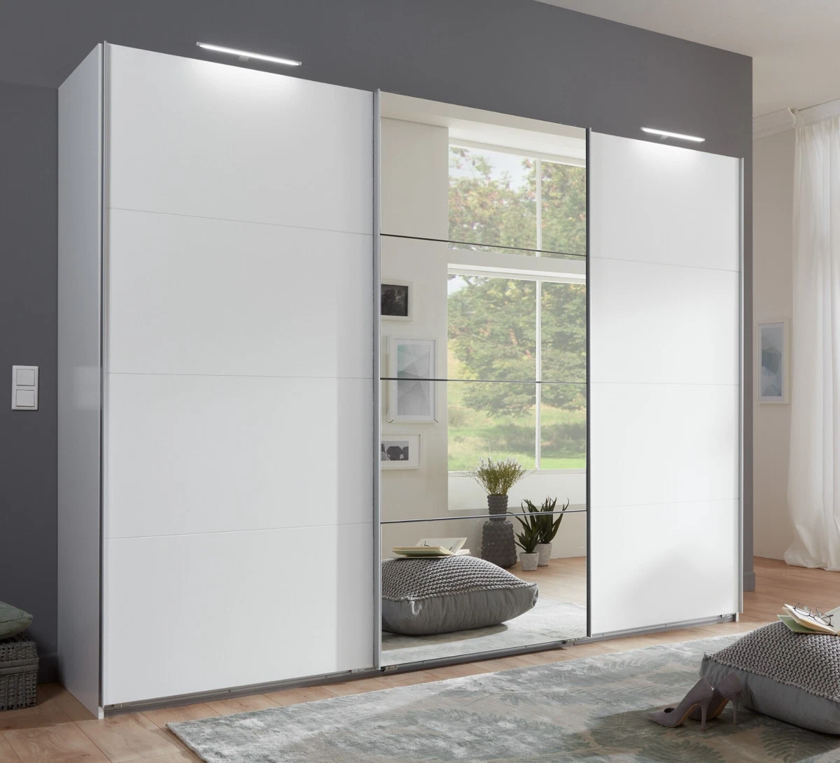 Qmax Ellie Range 270cm Sliding Door Wardrobe. German Bedroom