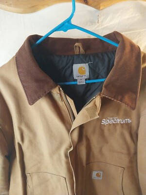 Vintage Carhartt Jacket Duck Brown XL Quilted Full Zip | eBay
