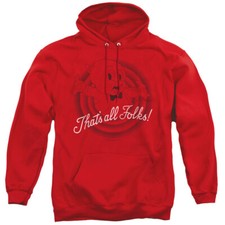 LOONEY TUNES THATS ALL FOLKS Licensed Hooded and Crewneck Sweatshirt SM-3XL