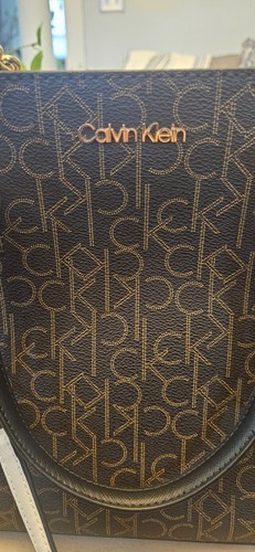 Calvin Klein Women's Small Tote Bag Top Zip Chain Handle Tote BAG - 第 4/9 張圖片