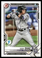 Eddy Diaz 2021 Bowman 1st Edition #BFE-33 Colorado Rockies