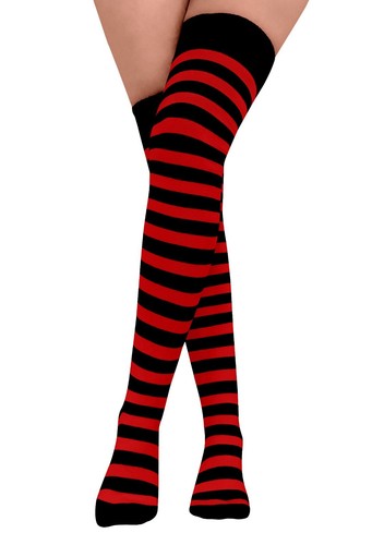 Girls Over The Knee Stripey Striped Socks Cosplay Fancy Dress Up Party UK 4-5.5 - Picture 42 of 106