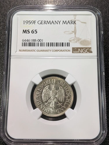 1959 F MS65 Germany 1 Mark UNC NGC KM 110 Federal Republic 1 Graded Higher