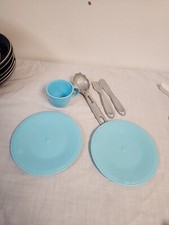Step2 Play Kitchen Light Blue Plates Mug Silverware  Ice Cream Scoop Utensil