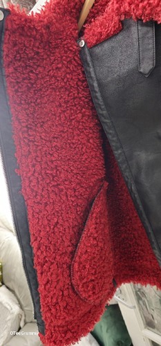 Ladies Urbancode faux leather red and black coat jacket size 10 . Warm! - Picture 7 of 9
