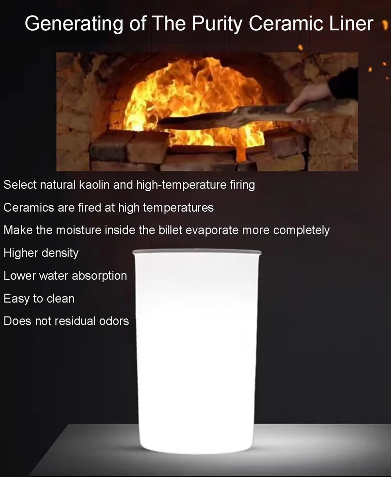 KeramikReisebecher, 350 ml, Keramikfutter, isolierter Becher mit auslaufsiche... - Bild 3 von 4