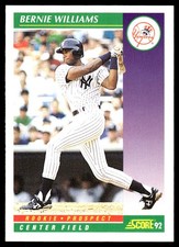 Bernie Williams 1992 Score #401 Yankees MLB READ FREE SHIPPING AutographDen