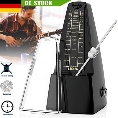 Metronom SCHWARZ, EDEL, mechanisch, Rhythmus, Taktgeber, Piano, Klavier, Gitarre