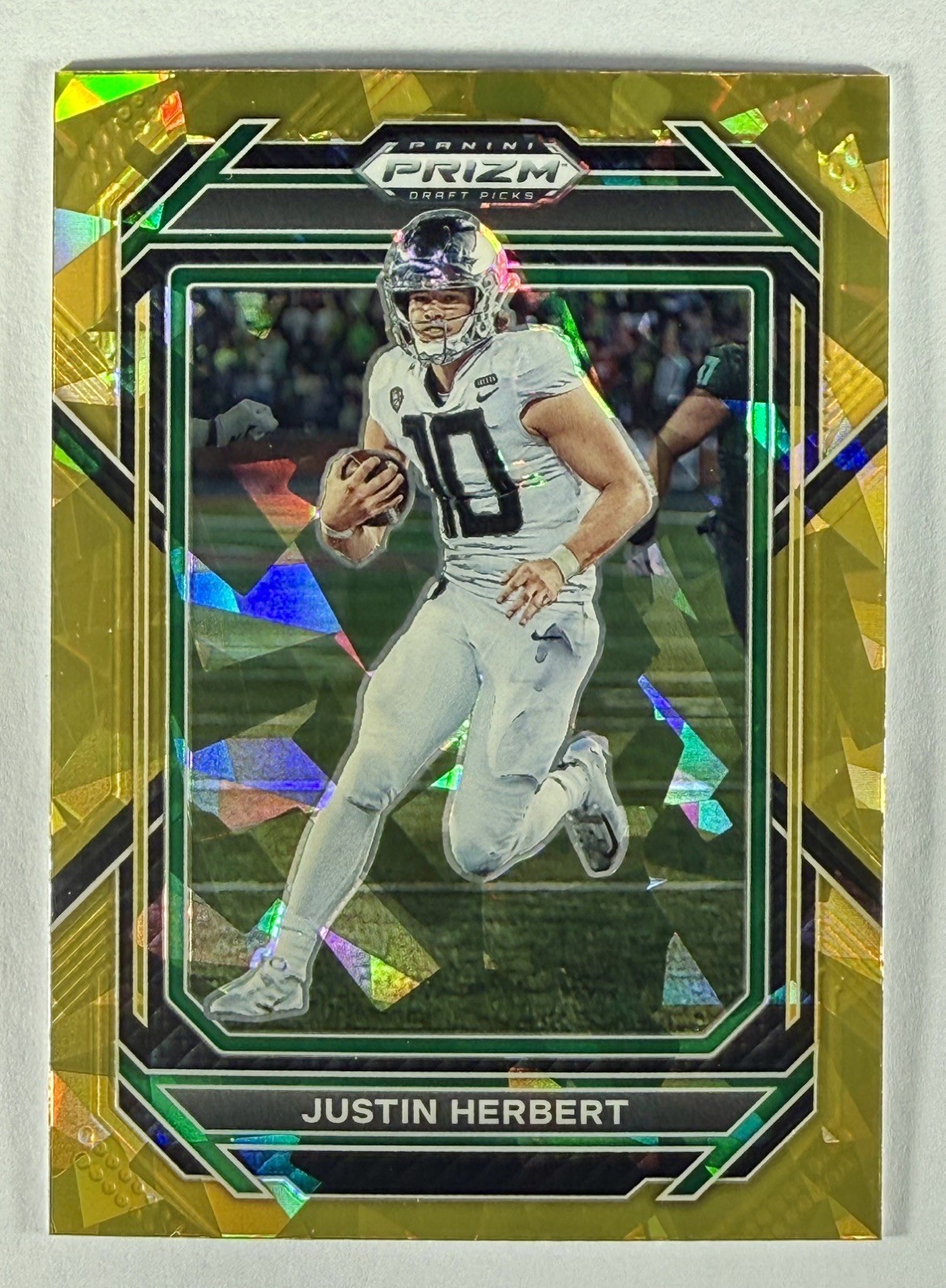 2023 Panini Prizm Draft Picks - Justin Herbert #60 Gold Ice Prizm