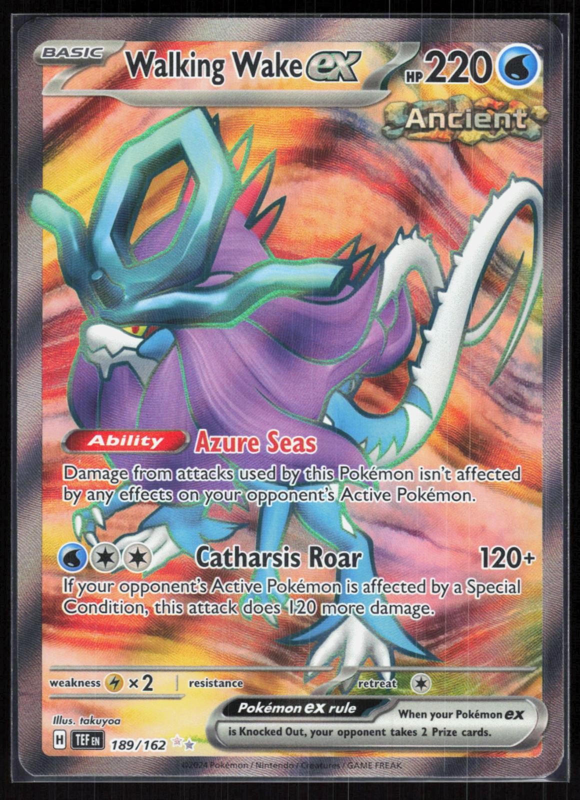 Walking Wake ex 189/162 Ultra Rare Temporal Forces Pokemon NM 01-05-014