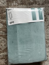 IKEA SANELA Velvet Curtains Pair Aqua Turquoise Blue 140 x 250cm New Sealed Rare