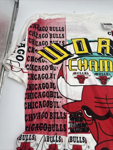 VTG 1992 Magic Johnson Ts Chicago Bulls Single Stitch Tee Shirt Size XL - Picture 2 of 19