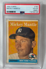 1958 Topps MICKEY MANTLE Baseball Card #150 PSA 4
