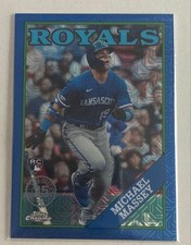 Topps 2023 Michael Massey Blue Refractor Rookie Card MLB Serial Numbered, Near M