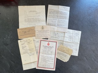 WW2 Joan Loft Women's Land Army 118852 1943 47 Release Cert. Letters/Circs
