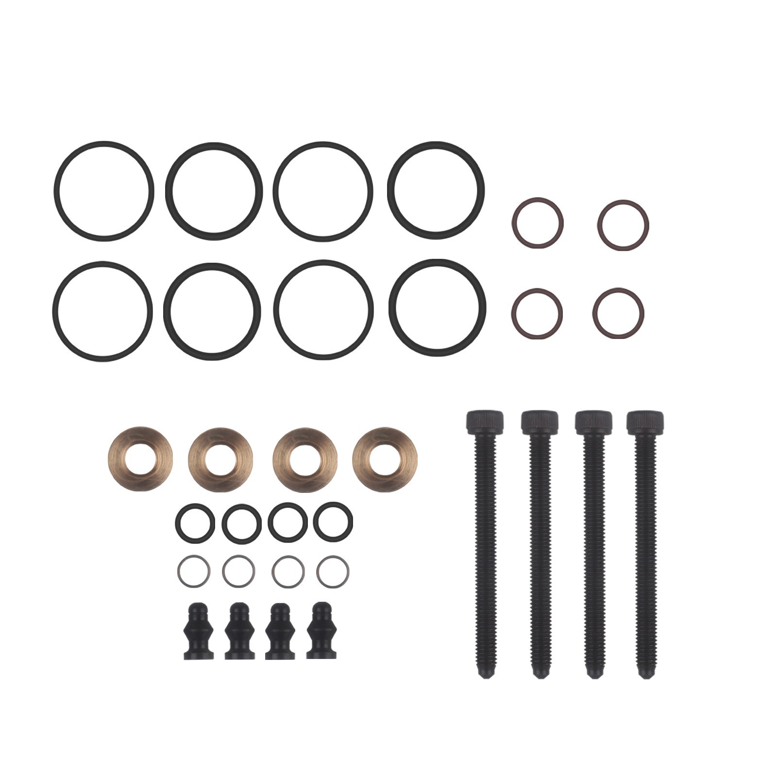 For Audi A6 2000-2005 4PCS Injector Seal Washer Kits with Bolts Car Replacement