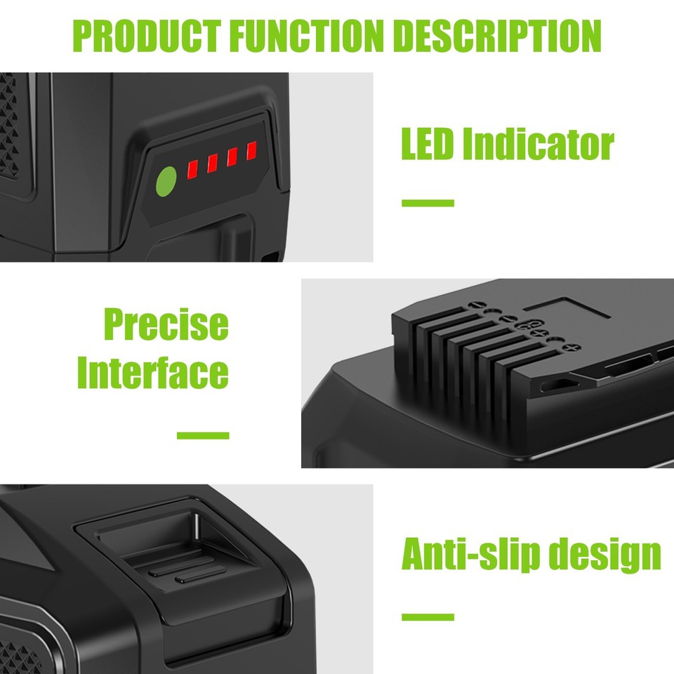 Batteria Per Caricabatterie GreenWorks 24V 2 Slot 2 Amp, 29322 - Foto 3