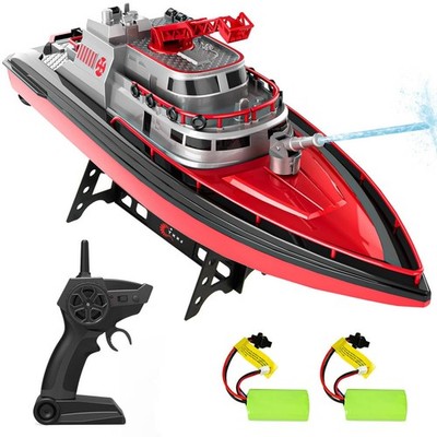 Remote Control Fireboat Firefighter for Kids, RC Boat One-Key Water Spray | 1...