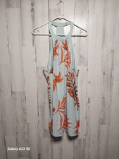 Lulus Womens Dress Size Medium Mint Tropical Capri Seas Mint Halter A Line Mini