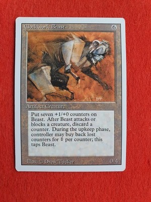 Clockwork Beast, MTG Revised Edition (1994) Rare Artifact Creature NM