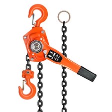 3/4 Ton Lever Chain Hoist Come Along 10 FT 3300lbs Capacity G80 Galvanized