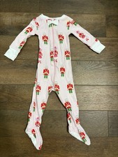 The Beaufort Bonnet Company Pink Nutcracker Christmas Footed Pajamas 0-3M