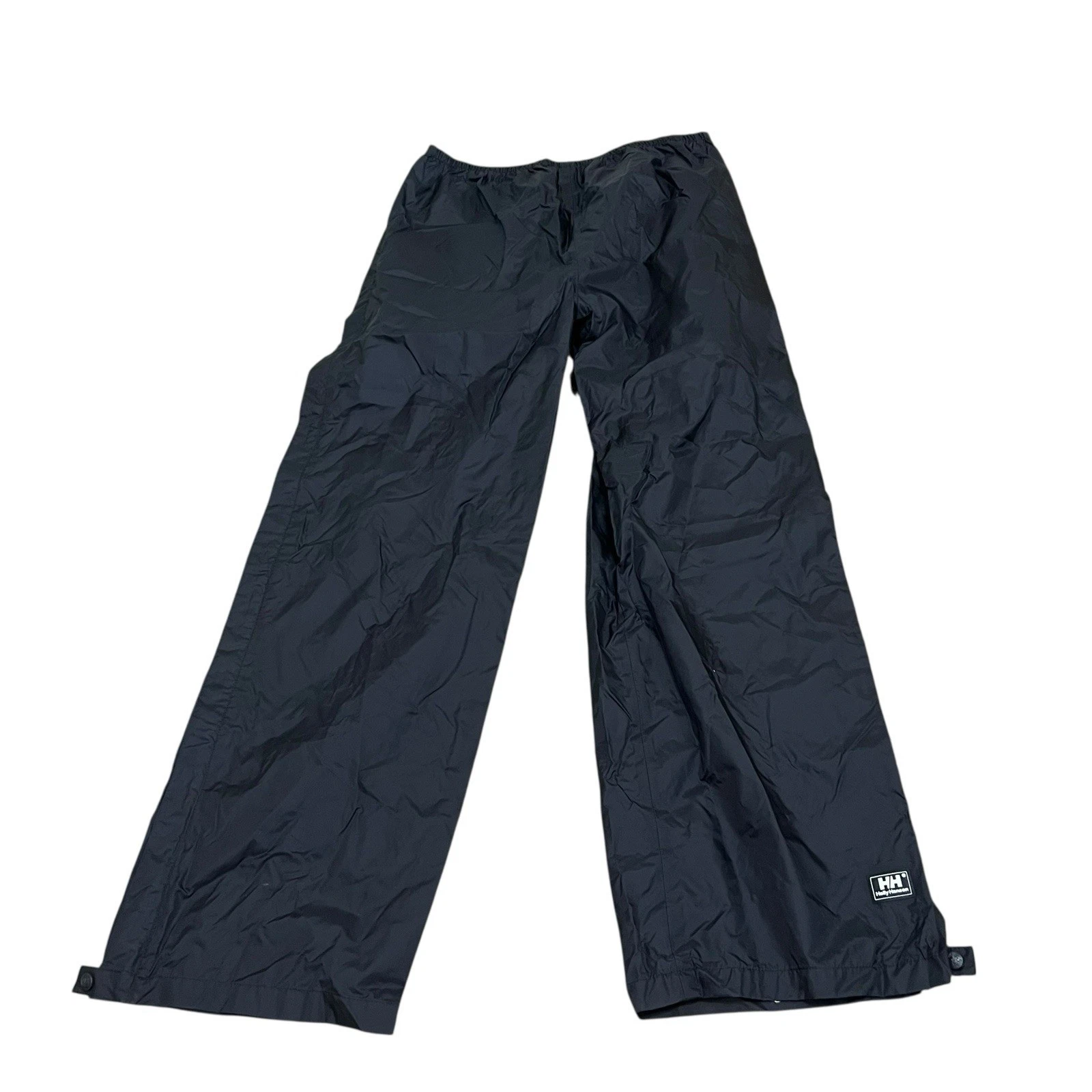 helly hansen packable rain pants work wear size XL Black nylon waterproof