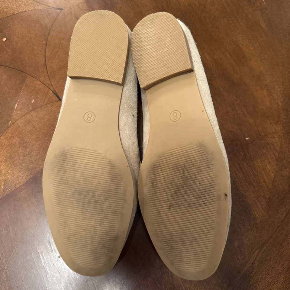 Mocasín de gamuza Joie para mujer talla 8 M tostado claro trenzado neutro zapatos sin cordones Foto 4 de 4