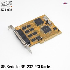 EXSYS EX-41098 8-PORT PCI Serial RS-232 Card PC Card Serial Com Port All Window