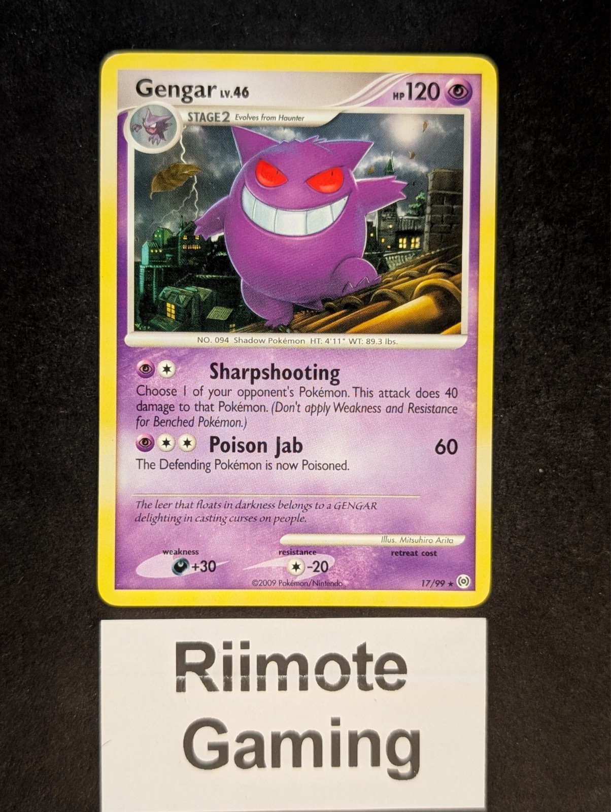 Gengar (17) 17/99 Platinum Arceus Rare Normal Lightly Played