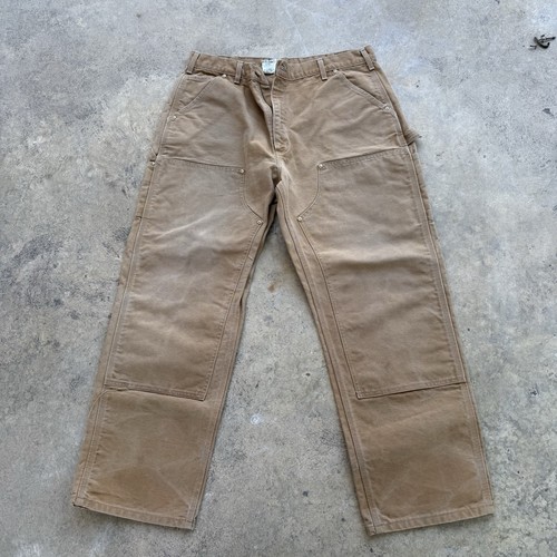 Carhartt B01 BRN Double Knee Carpenter Pants Tan Size: 38x30 Work Wear Faded