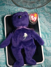 Ty Beanie Babies Princess Diana Purple Bear 1997 Rare/Retired Toy