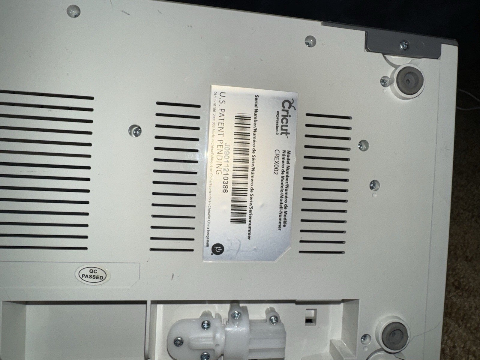 Cricut Expression 2 Machine TESTED (No Power Supply)