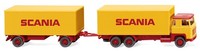 "Wiking 045702 - 1/87 KofferhäNgerzug (Scania 111) \"Scania\" - Neu"