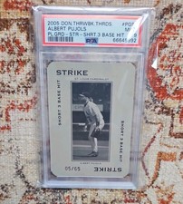 2005 Donruss Throwback Threads Long 3 Base Hit 05/65 Albert Pujols PG-90 POP 1/1