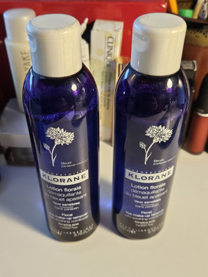 KLORANE Floral Eye Make-Up Remover Lotion w/Soothing Cornflower 6.76oz (LOT/2)