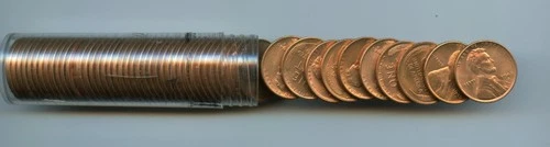 *1945-S Lincoln Cent Roll, Choice Uncirculated Full Red*