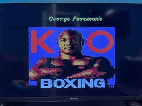 NES George Foreman's KO Boxeo - PROBADO - CIB P&oacute;ster Caja Espuma Manual Nintendo