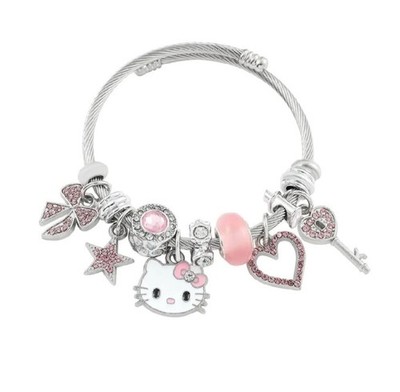 Hello Kitty - Bracelet - Anime Crystal Beads - Pendant