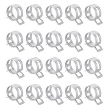 20pcs Spring Band Type Hose Clamps 21mm Silicone Vacuum Pipe Clip, Silver