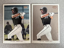 2002 Topps 206 B.J. Upton Rookie Lot of 2 Variation Baseball Cards #430