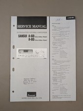 Amplificatore stereo integrato Sansui A-60, A-80 manuale di servizio D-1413