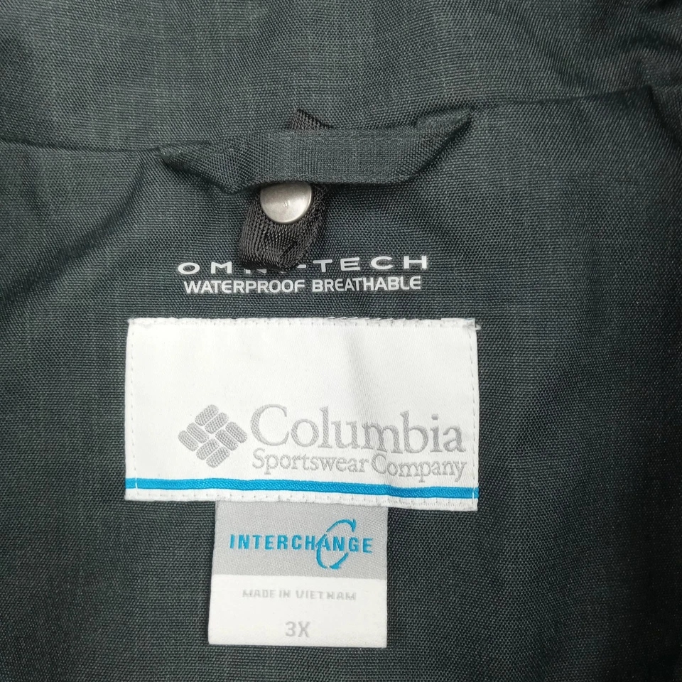 Chaqueta Columbia Para Hombre 3XL Verde Oscuro Omni-Tech Interchange Impermeable Transpirable Foto 2 de 4