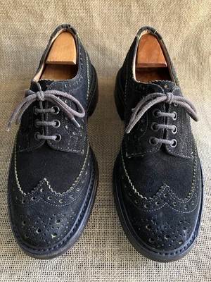 Tricker's BOURTON dunkelbraune Wildleder Country Derby Schuhe Größe UK 6,5 ||...