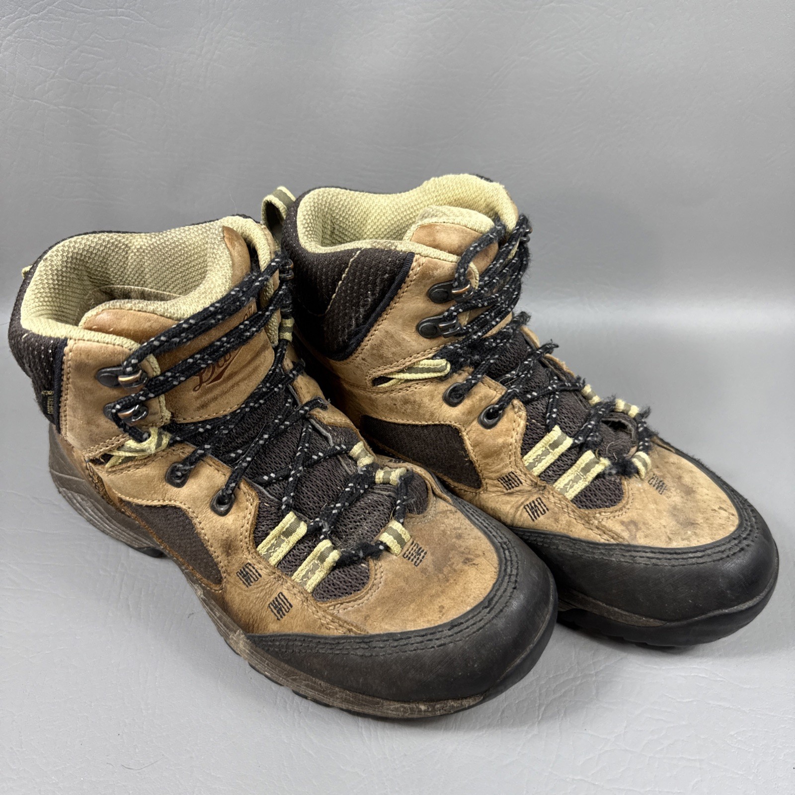 Danner Hiking Boots Leather Womens 9.5 Cloud Gap GTX Brown Black Lace-Up Camping-image