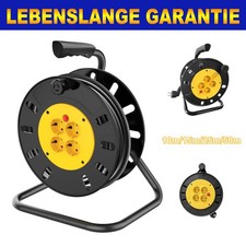 Kabelrolle Außen Kabeltrommel 10/15/25/50m  Verlängerungskabel 4 Steckdosen
