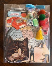 100 Pc. Junk Journal Altered Book Mixed Media Scrapbook Embellishment Lot