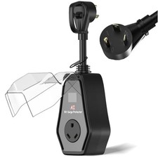 RV Surge Protector 30 Amp for Outdoor Travel 30Amp with LED Display Black